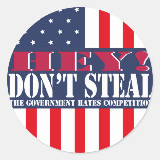 Nicht stehlen runder aufkleber