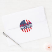 Nicht stehlen runder aufkleber (Umschlag)