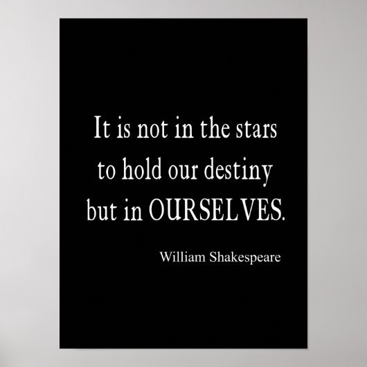 Nicht Sterne zerstören, sondern wir selbst Shakesp Poster (Vorne)