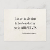 Nicht Sterne zerstören, sondern wir selbst Shakesp Postkarte (Vorderseite)