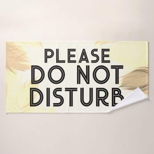 Nicht stören bei Feathers Van Life Camping RVing Badehandtuch (Badehandtuch)