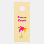 Nicht stören / Bitte klopfen florale Beige Türanhänger (Rückseite)