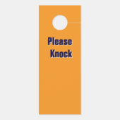 Nicht stören /bitte klopfen/ Orange Türanhänger (Rückseite)