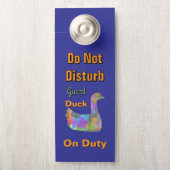 Nicht stören /bitte klopfen/Schutzduck blau Türanhänger (Auf Knauf)