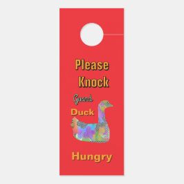 Nicht stören /bitte klopfen/Schutzduck rot Türanhänger