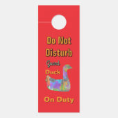 Nicht stören /bitte klopfen/Schutzduck rot Türanhänger (Vorderseite)