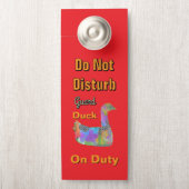 Nicht stören /bitte klopfen/Schutzduck rot Türanhänger (Auf Knauf)
