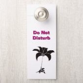 Nicht stören / Bitte schwarze Blüte klopfen Türanhänger (Auf Knauf)
