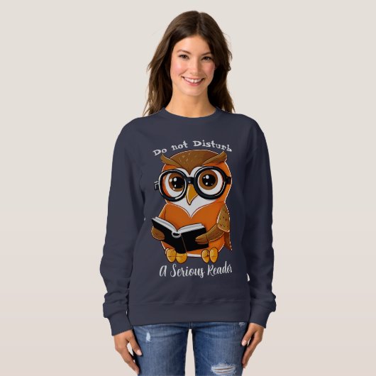 Nicht stören, ein seriöser Leser Sweatshirt (Vorne ganz)