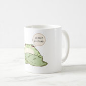 Nicht stören-Frosch-Schlaf-Kawaii-Design Kaffeetasse (VorderseiteRechts)