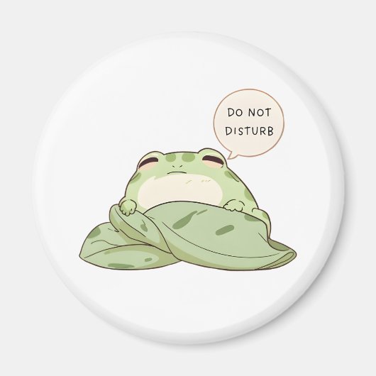 Nicht stören Frosch Schlafend Kawaii Design Magnet (Vorne)