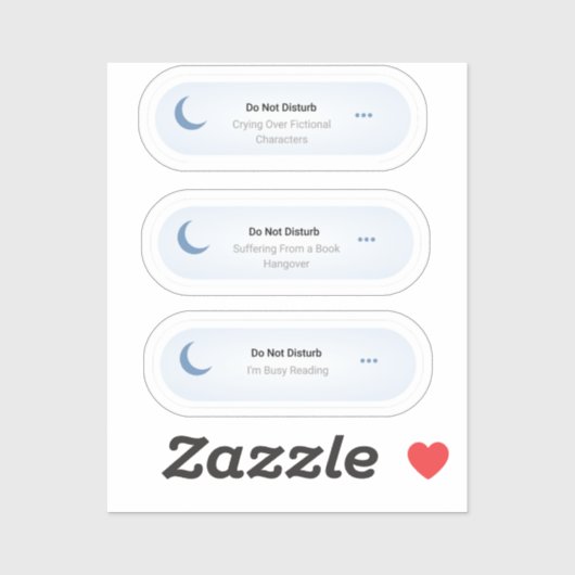 Nicht stören - Funny Book Lover Set Aufkleber (Blatt)