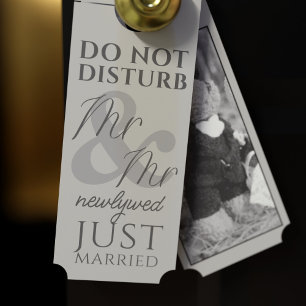 Nicht stören Mr. & Mr. Newlywed Foto Door Hanger Türanhänger