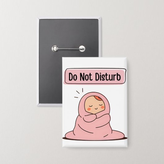 Nicht stören - Niedliche Comic-Stimmungsdose Button (Vorderseite/Rückseite)