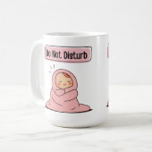Nicht stören - Niedliche Comic-Stimmungsdose Kaffeetasse (Vorderseite Links)