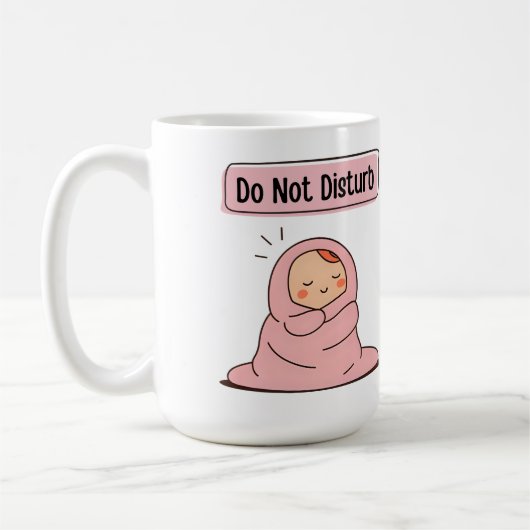 Nicht stören - Niedliche Comic-Stimmungsdose Kaffeetasse (Links)