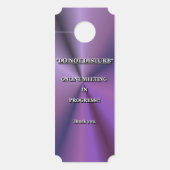 *NICHT STÖREN* ONLINE-TREFFEN IN FORTSCHRITTEN. TÜRANHÄNGER (Vorderseite)