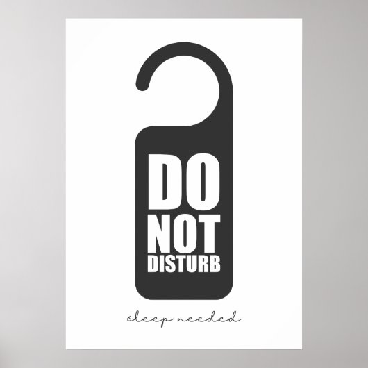 Nicht stören poster (Vorne)