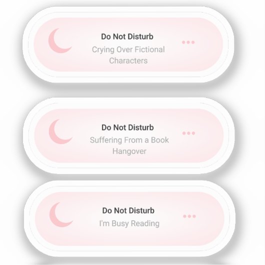 Nicht stören - Set buchen Aufkleber (Vorderseite)