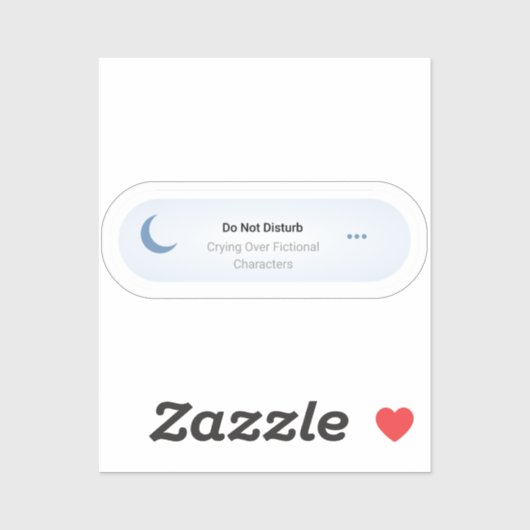 Nicht stören - Weinen über fiktive Zeichen Aufkleber (Blatt)