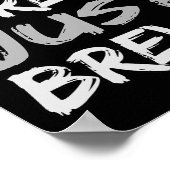 Nicht Stress Breve Dyslexia Awareness Silver Poster (Ecke)