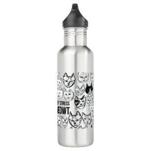 Nicht Stress Meowt Funny Cat Aluminium Wasserflasc Edelstahlflasche