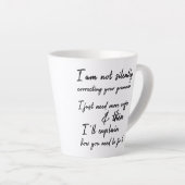 Nicht stumm korrigieren Sie Ihr Grammatik, sondern Milchtasse (Rechte Ecke)