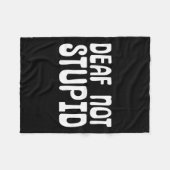 Nicht stupider Sprachdeaf Fleecedecke (Vorderseite (Horizontal))