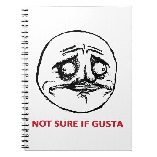Nicht Sure wenn Gusta - Notizbuch Notizblock (Vorderseite)