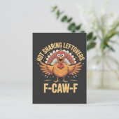 Nicht teilnehmende Leftovers von F-Caw-F-Erntedank Einladungspostkarte (Stehend Vorderseite)