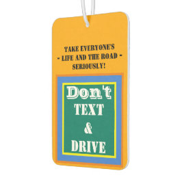 Nicht Text-Laufwerk Orange Green nimmt das Leben e Autolufterfrischer