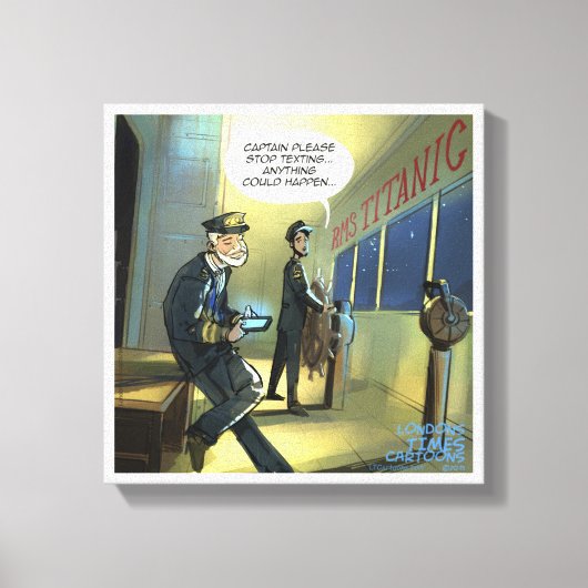 Nicht Text und Titanic Funny Canvas drucken Leinwanddruck (Vorderseite)