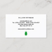 Nicht toxische Kontrolle Visitenkarte (Rückseite)