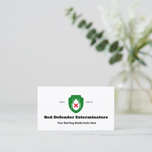 Nicht toxischer Bed Bug Exterminator Visitenkarte (Stehend Vorderseite)