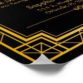 Nicht trinken & fahren Hochzeitszeichen | Gatsby A Poster (Ecke)