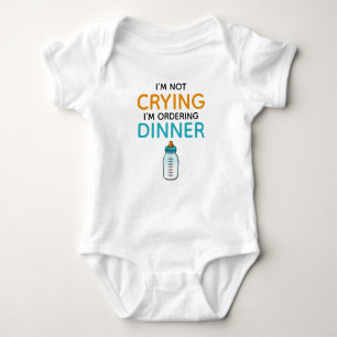 Nicht trinken, nur Abendessen bestellen lustig Baby Strampler