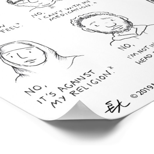 Nicht trinken Poster (Ecke)