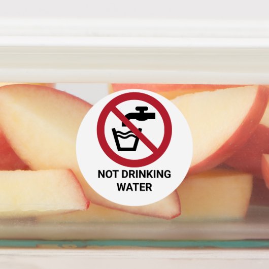 Nicht trinken Wasser, Verbotszeichen Etiketten (Befestigt)