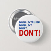 "Nicht Trump" Button (Vorne & Hinten)