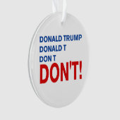 Nicht Trump Ornament (Vorderseite)