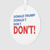 Nicht Trump Ornament (Vorderseite)