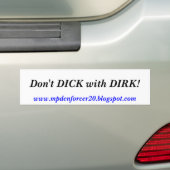 Nicht tun DICK mit DOLCH! , www.mpdenforcer20.bl Autoaufkleber (Auf Auto)