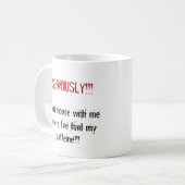 Nicht tun Elche mit mir Kaffeetasse (Vorderseite Links)