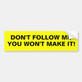Nicht tun Follow-me Autoaufkleber (Vorne)