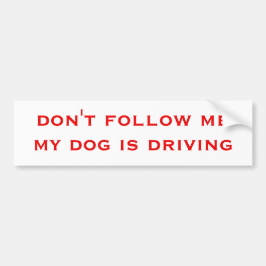 nicht tun Follow-me, das mein Hund fährt Autoaufkleber (Vorne)