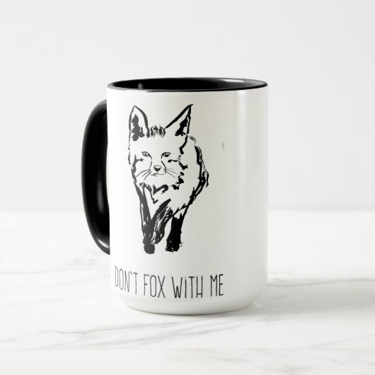 Nicht tun Fox mit mir Tasse (Vorderseite Links)