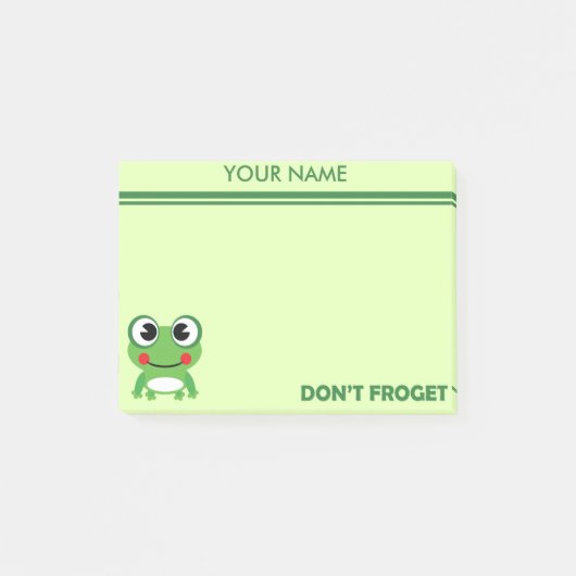 Nicht tun Froget Post-it Klebezettel (Vorderseite)