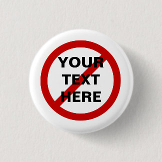 NICHT TUN roter Antikreis mit Hiebsymbol Button