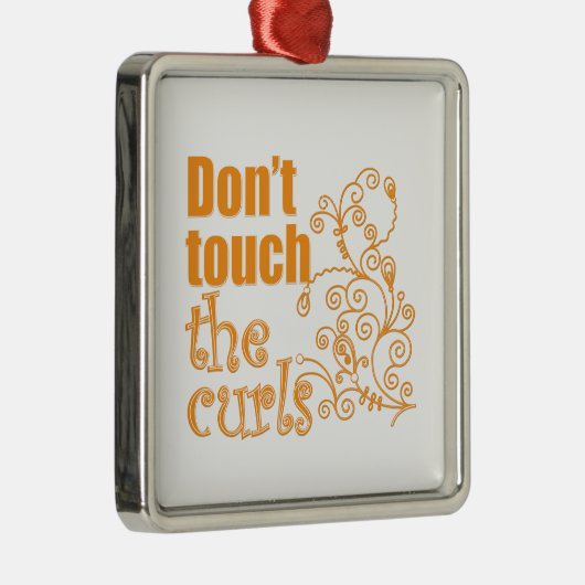 Nicht tun Touch die Locken! Silbernes Ornament (Rechts)