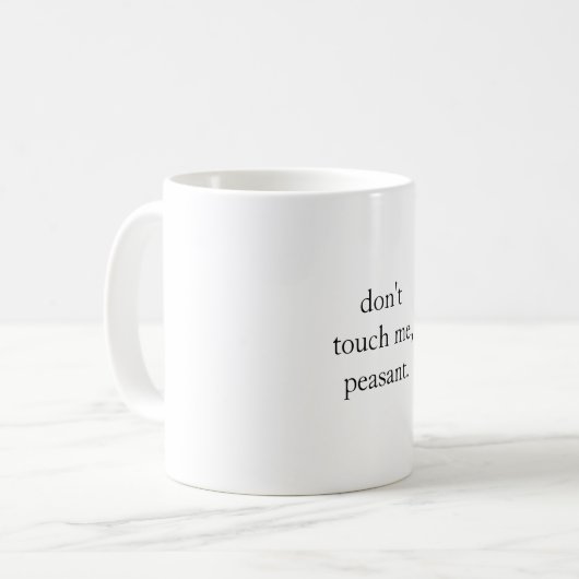 Nicht tun Touch ich, Bauer. Kaffee-Tasse Kaffeetasse (Vorderseite Links)